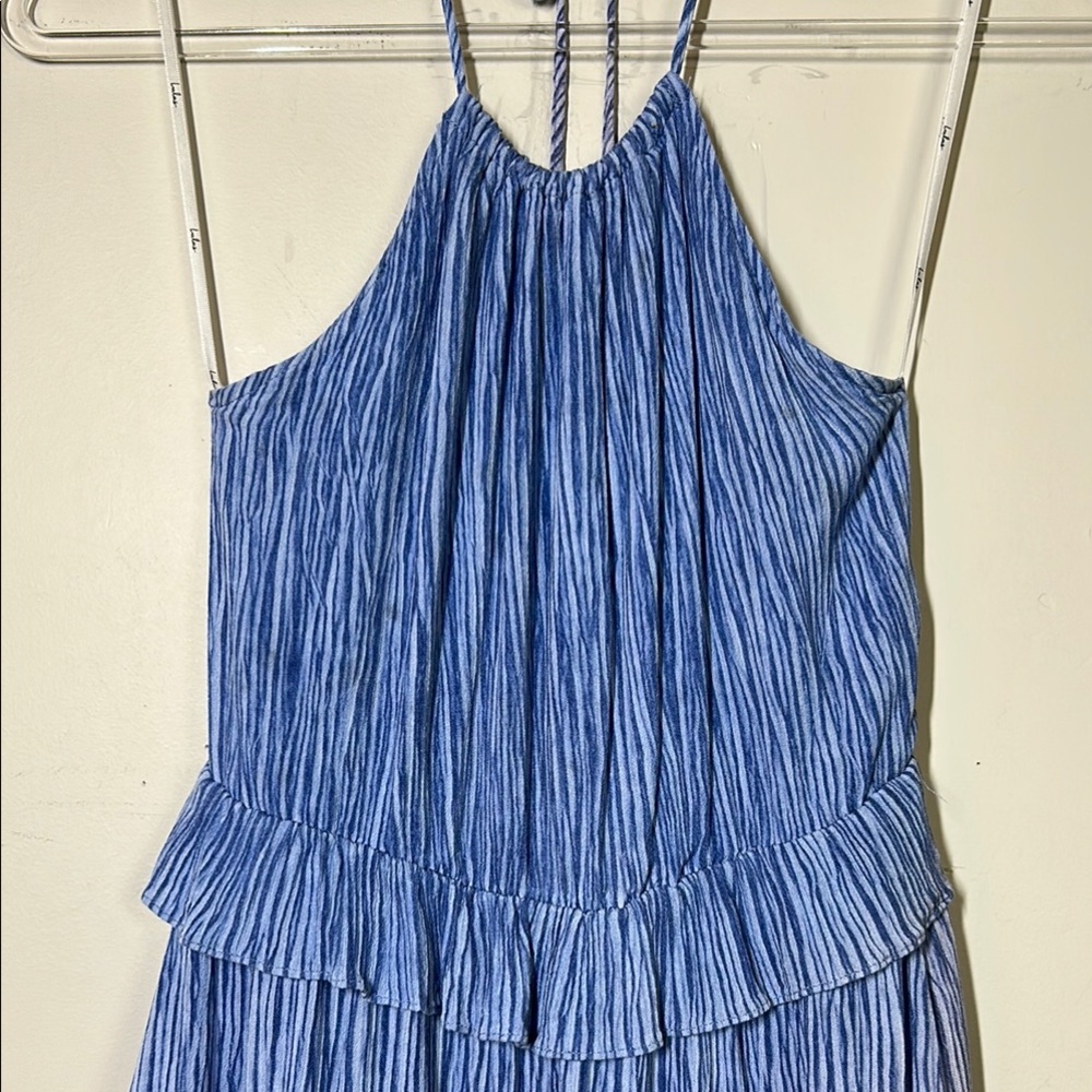 Lulu's Downright Darling Light Blue Ruffled Halter Mini Dress - XS - Picture 5 of 12